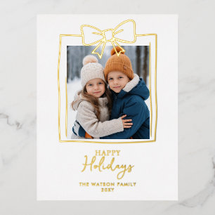 Carte Postale De Vacances En Aluminium Photo de Noël de la béquille tirée à la main Doddl