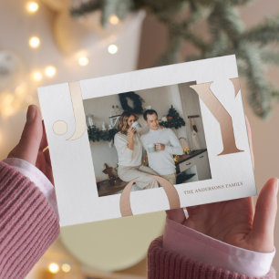 Carte Postale De Vacances En Aluminium Photo de Noël en famille Carte de vœux Joie en o