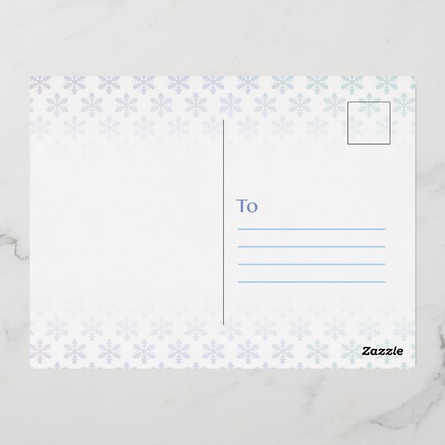 Carte Postale De Vacances En Aluminium Photo personnalisée Joyeuses fêtes (Verso)