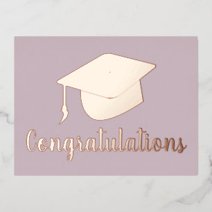 Carte Postale De Vacances En Aluminium Plafond de diplôme Félicitations Blush Pink