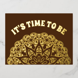 Carte Postale De Vacances En Aluminium Plan Mandala - Style Vintage 1