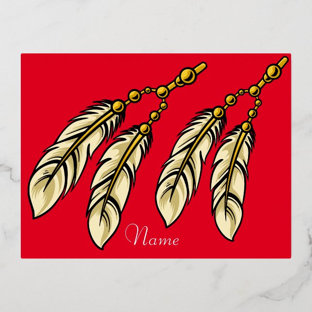 Carte Postale De Vacances En Aluminium Plumes d'Apache Thunder_Cove (Recto)