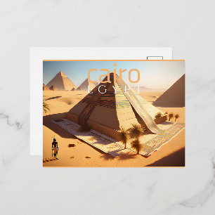 Carte Postale De Vacances En Aluminium Pyramides du Caire