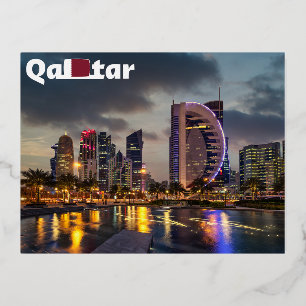 Carte Postale De Vacances En Aluminium Qatar