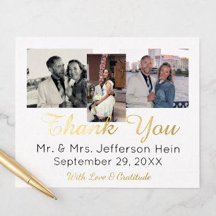 Carte Postale De Vacances En Aluminium Remerciement de mariage à la lettre manuscrite ave