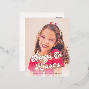 Carte Postale De Vacances En Aluminium Rose super Gold Valentine's Day