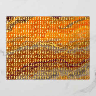 Carte Postale De Vacances En Aluminium Roswell Alien Alphabet Golden -