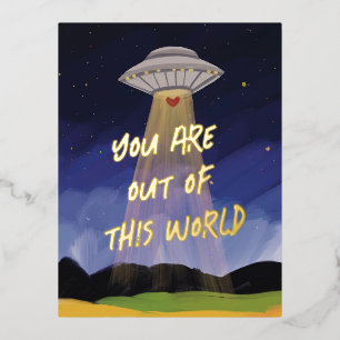 Carte Postale De Vacances En Aluminium Sortie de ce monde UAP Valentine