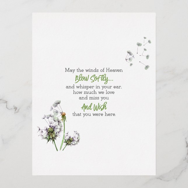 Carte Postale De Vacances En Aluminium Souvenir de Dandelion (Recto)