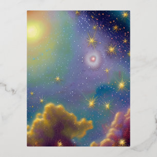 Carte Postale De Vacances En Aluminium Stars Graphic