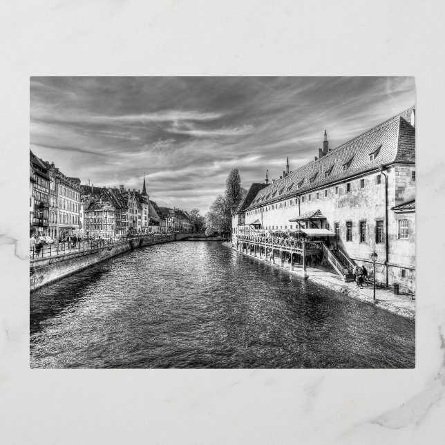 Carte Postale De Vacances En Aluminium Strasbourg Ancienne Douane (Recto)