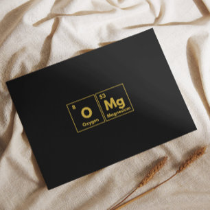 Carte Postale De Vacances En Aluminium Style de tableau périodique OMg