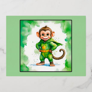 Carte Postale De Vacances En Aluminium Super singe