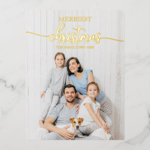 Carte Postale De Vacances En Aluminium Superbe overlay de calligraphie pour un Noël chic 
