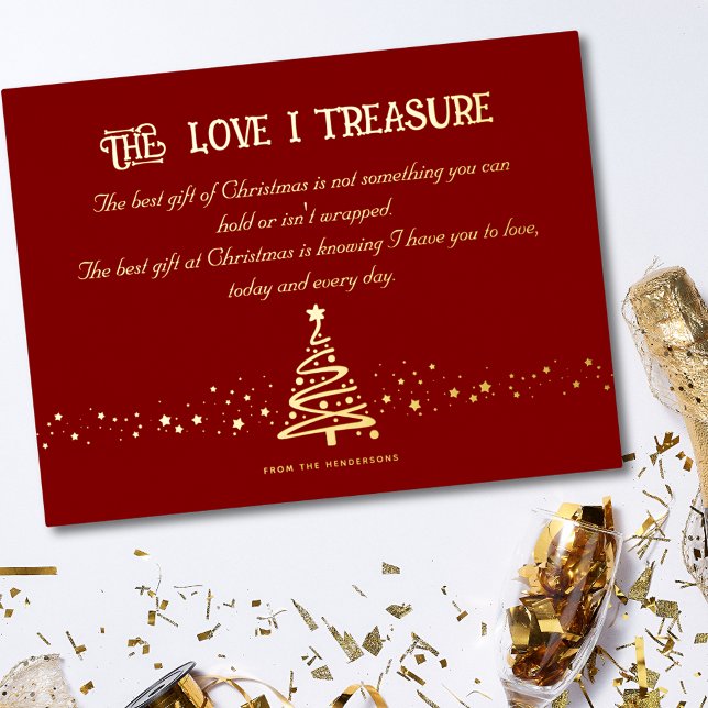 Carte Postale De Vacances En Aluminium The Love I treasure Christmas (Créateur téléchargé)