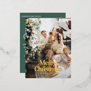 Carte Postale De Vacances En Aluminium Typographie botanique moderne et élégante sauge ve