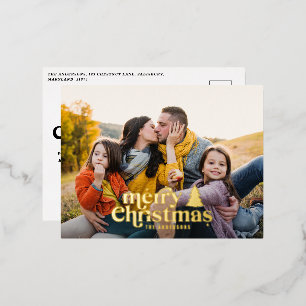 Carte Postale De Vacances En Aluminium Typographie rétro moderne pleine photo 