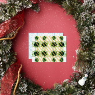 Carte Postale De Vacances En Aluminium un bouquet de fleurs vertes sur un arrière - plan 