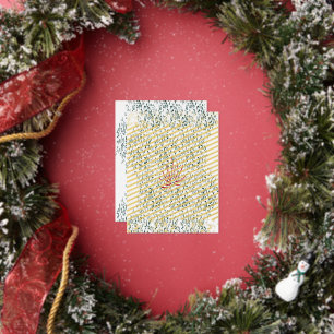 Carte Postale De Vacances En Aluminium une fleur rouge sur un fond noir