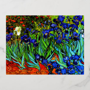 Carte Postale De Vacances En Aluminium Van Gogh - Irises