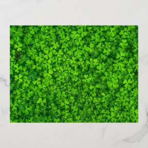 Carte Postale De Vacances En Aluminium Vert trèfle, jour de la Saint-Patrick,