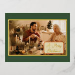 Carte Postale De Vacances En Aluminium Vintage Green Christmas Eve Photo de famille<br><div class="desc">Cette Carte Vintage à thème Rétro Noël hiver Green Holiday Card avec votre photo de famille sera parfaite pour votre salutation de vacances. Vous pouvez aussi trouver d'autres designs dans ce stile dans mon magasin.</div>