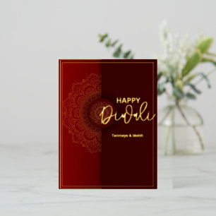 Carte Postale De Vacances En Aluminium vœux de Diwali