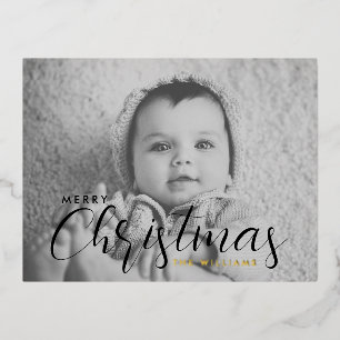 Carte Postale De Vacances En Aluminium Votre carte de Noël photo   Joyeuse huile Noël