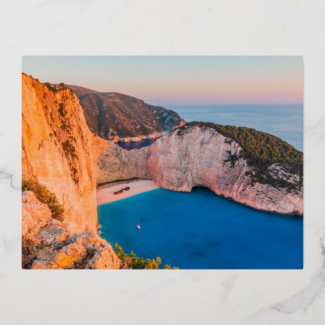 Carte Postale De Vacances En Aluminium Zanthe, Grèce. (Recto)