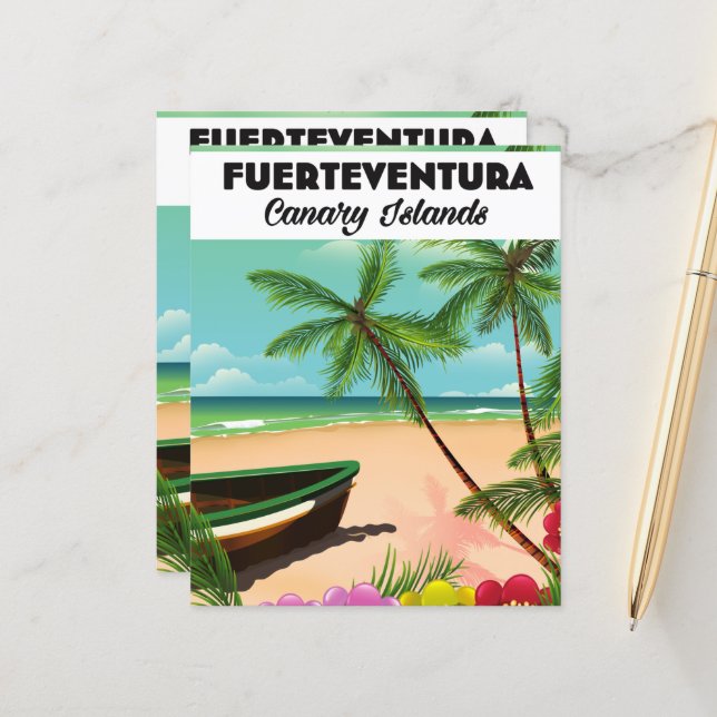 Carte postale de vacances Fuerteventura Îles Canar (Devant/Arrière en situation)
