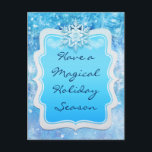 Carte postale de vacances Gelée Ice Winter Snowfla<br><div class="desc">Carte postale Gelée Ice Winter Snowflakes Holiday. Éléments correspondants disponibles.</div>