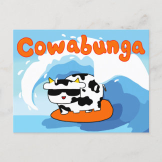 Carte postale de vache Cowabunga