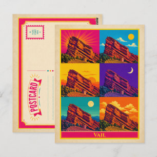 Carte postale de Vail Colorado Red Rock Vintage Po