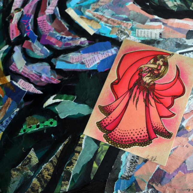 Carte postale de Valentine Belly Dancer (Créateur téléchargé)