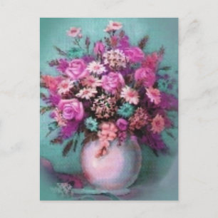 Carte postale de vase de fleurs