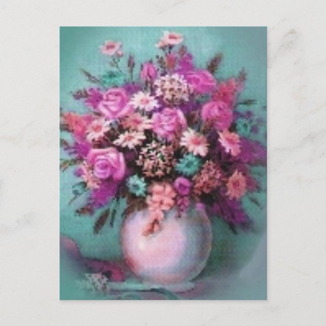 Carte postale de vase de fleurs (Devant)