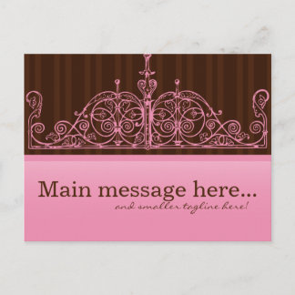 Carte postale de vente rose et Brown