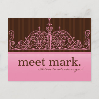 Carte postale de vente rose et Brown