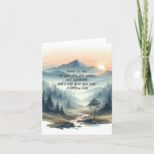 Carte postale de verset biblique à l'aquarelle chr