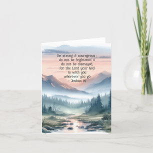 Carte postale de verset biblique à l'aquarelle chr