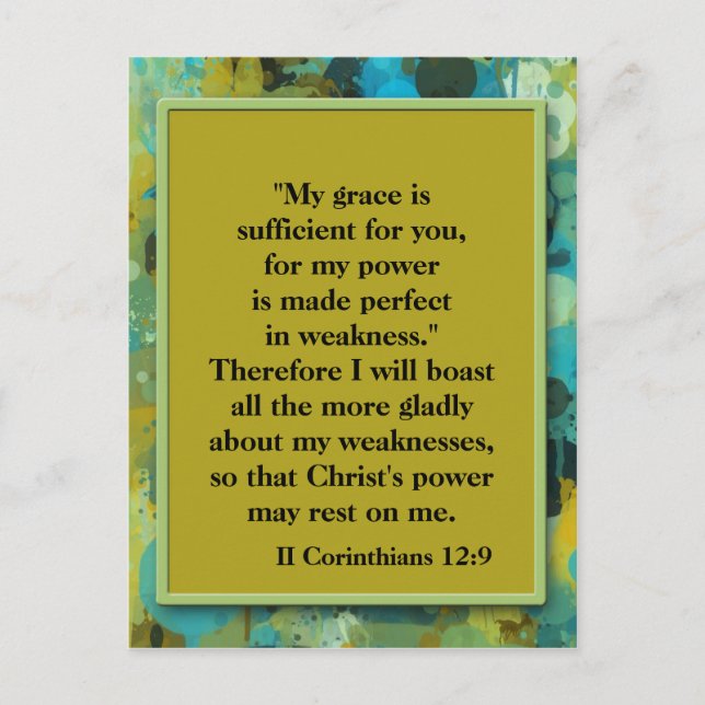 Carte postale de verset biblique chrétien inspiran (Devant)