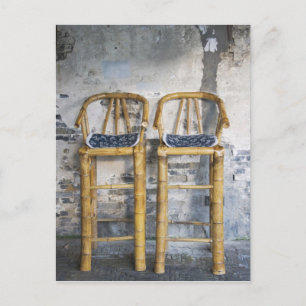 Carte Postale De vieilles chaises en bambou, Xitang, Zhejiang,