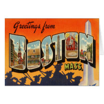Carte postale de Vintage voyage de Boston