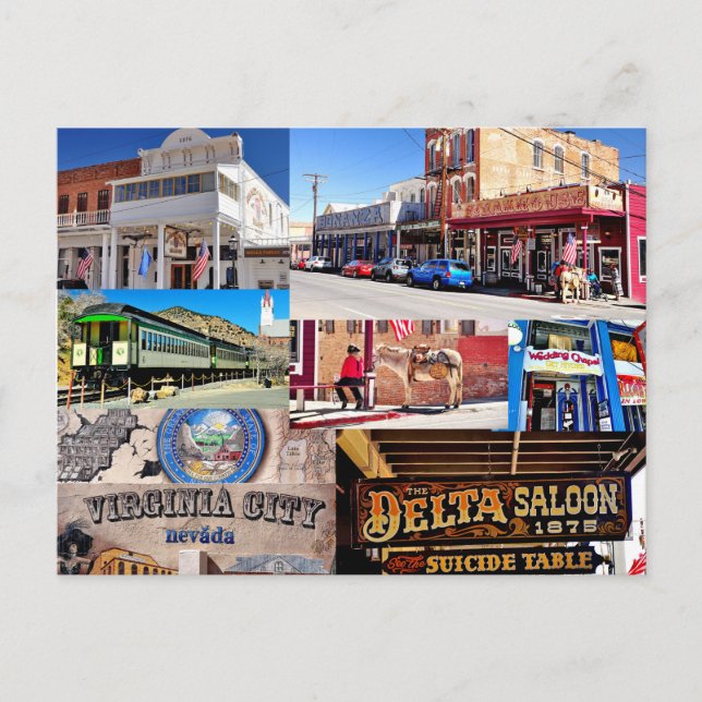 Carte postale de Virginia City, Nevada (Devant)