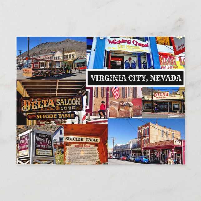 CARTE POSTALE DE VIRGINIA CITY, NEVADA (Devant)