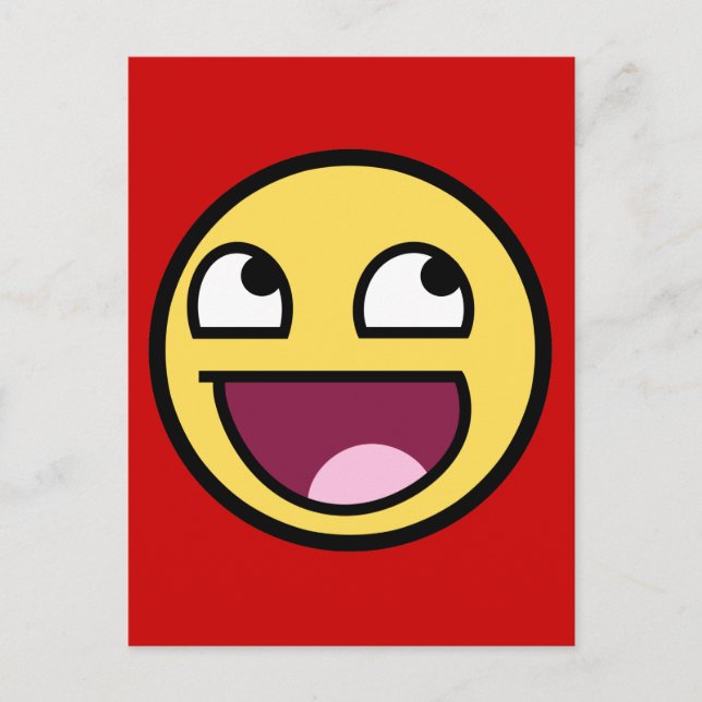 Carte postale de visage géniale (Devant)