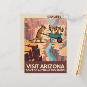 Carte postale de visite de l'Arizona style WPA