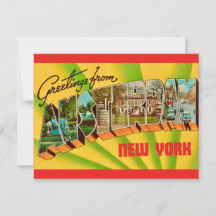 Carte postale de voeux Amsterdam NY