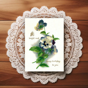 Carte postale de vœux d'anniversaire vintage du dé