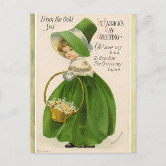 Carte postale de voeux de la Saint-Patrick